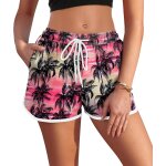 Slep - short de bain femme et maillot de bain a schage rapide imprim avec slip intrieur et poche ...