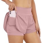 Slep - short de course pour femmes, 2 en 1 short de sport pour femmes avec poche, taille haute short ...