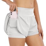 Slep - short de course pour femmes, 2 en 1 short de sport pour femmes avec poche, taille haute short ...