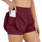 Slep - short de course pour femmes, 2 en 1 short de sport pour femmes avec poche, taille haute short ... Slep - short de course pour femmes, 2 en 1 short de sport pour femmes avec poche, taille haute short ...