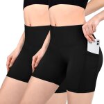 Slep - short de cyclisme pour femme, avec poches, taille haute, short de sport court, pour la gym Slep - short de cyclisme pour femme, avec poches, taille haute, short de sport court, pour la gym