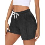 Slep - short femme en coton pantalon court et de couleur unie bas de survtement court taille elastique ...