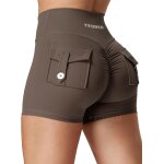 Slep - short de sport pour femme - short d'entranement rebondi avec poches en v - taille croise - lifting ...