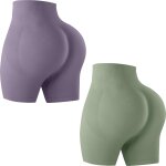 Slep - short de sport femmes push up taille booty scrunch butt legging court sans couture short de cycliste ...