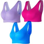 Slep - soutiens - gorge de sans couture sport yoga sans armature avec coussinets amovibles pour femmes ...