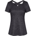 Slep - sport femme a manches courtes tee shirt et top de yoga casual respirant chemise a schage rapide ...