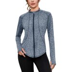 Slep - veste de sport pour femme avec trous de pouce veste légère course randonnée athlétique a manches ... Slep - veste de sport pour femme avec trous de pouce veste légère course randonnée athlétique a manches ...