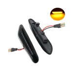 Smoked black led feu de position latral dynamique signal lumineux pour bmw e60 e61 e81 e87 e82 e88 e90 ...