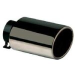 Sortie echappement - ovale - gun metal - 117x85 - int 65 l 165