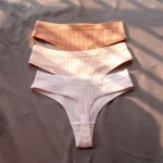 Sous - vtements de sport pour filles, culotte de bikini, sans couture, en coton ctel, simple, taille ...