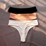Sous - vtements de sport pour filles, culotte de bikini, sans couture, en coton ctel, simple, taille ...