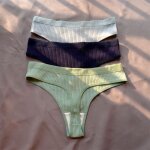 Sous - vtements de sport pour filles, culotte de bikini, sans couture, en coton ctel, simple, taille ...