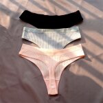 Sous - vtements de sport pour filles, culotte de bikini, sans couture, en coton ctel, simple, taille ...