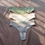 Sous - vêtements de sport pour filles, culotte de bikini, sans couture, en coton côtelé, simple, taille ... Sous - vêtements de sport pour filles, culotte de bikini, sans couture, en coton côtelé, simple, taille ...