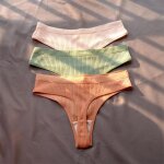 Sous - vtements de sport pour filles, culotte de bikini, sans couture, en coton ctel, simple, taille ...