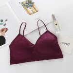 Soutien - gorge de sport dos nu pour femmes, sous - vtements sans couture, sangle d'paule rglable, ...