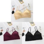 Soutien - gorge de sport dos nu pour femmes, sous - vtements sans couture, sangle d'paule rglable, ...