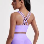 Soutien - gorge de sport pour femmes, couleur unie, dos croisé, haut moulant, haute résistance, entraînement ... Soutien - gorge de sport pour femmes, couleur unie, dos croisé, haut moulant, haute résistance, entraînement ...