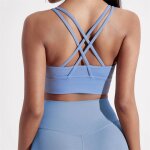 Soutien - gorge de sport pour femmes, couleur unie, dos croisé, haut moulant, haute résistance, entraînement ... Soutien - gorge de sport pour femmes, couleur unie, dos croisé, haut moulant, haute résistance, entraînement ...