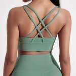 Soutien - gorge de sport pour femmes, couleur unie, dos croisé, haut moulant, haute résistance, entraînement ... Soutien - gorge de sport pour femmes, couleur unie, dos croisé, haut moulant, haute résistance, entraînement ...