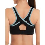 Soutien gorge de sport femme haut maintien grande taille agrafes r�glables dos crois� sans armatures ...