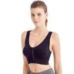 Soutien - gorge de sport a fermeture eclair avant pour femme, sous - vtement de course, fitness, brassire ...