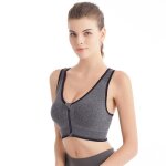 Soutien - gorge de sport a fermeture eclair avant pour femme, sous - vtement de course, fitness, brassire ...