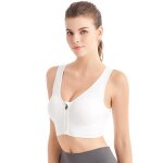 Soutien - gorge de sport a fermeture eclair avant pour femme, sous - vtement de course, fitness, brassire ...