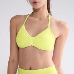 Soutien - gorge de sport sans couture a haut soutien pour femme - haut de yoga a lacets avec coussinets ... Soutien - gorge de sport sans couture a haut soutien pour femme - haut de yoga a lacets avec coussinets ...