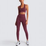 Soutien - gorge de yoga sans couture pour femmes avec fesses ascenseur taille haute et dos nu en rouge ... Soutien - gorge de yoga sans couture pour femmes avec fesses ascenseur taille haute et dos nu en rouge ...