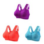 Soutien - gorge de yoga sans fil pour femme, post - propor, actif, contrle de mouvement, fermeture eclair, ...