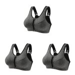 Soutien - gorge de yoga sans fil pour femme, post - propor, actif, contrle de mouvement, fermeture eclair, ...