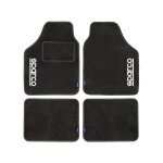 Sparco tapis de sol tapis de voiture toutes saisons 4 pices avec ligne noir