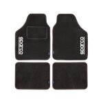 Sparco tapis de sol tapis de voiture toutes saisons 4 pices avec ligne rouge