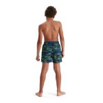 Speedo short de bain printed 13�� gar�ons 4 - 5 ann�es noir / bleu flame / neon absinthe / mercurial ...