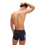 Speedo slip de bain boxer allover digi v - cut homme uk 32 noir / tue cobalt