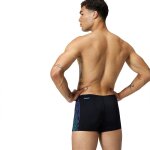 Speedo slip de bain boxer tech panel homme uk 32 noir / cobalt pop