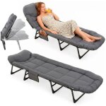 Springos� lit de camp pliant touristique 200x65 cm canap� de camping portable robuste