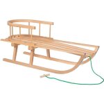 Luge avec dossier springosâ® en hêtre - 35x90cm - bois massif - corde de traction gratuite Luge avec dossier springosâ® en hêtre - 35x90cm - bois massif - corde de traction gratuite