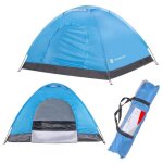 Springos� tente de camping 2 personnes avec moustiquaire 1 chambre piquets de tente