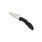 Spyderco c11fpbk couteau delica 4, lame acier vg - 10 a cran, profil plat, manche 11 cm nylon / fibre ...