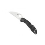Spyderco c11fpwcbk couteau delica, lame wharncliffe acier vg - 10 a cran, profil plat, manche 11 cm nylon ...