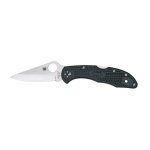 Spyderco c11pbk couteau delica, ame semi - dent�e acier vg - 10 a cran, profil sabre, manche 12, 5 cm ...