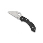 Spyderco c28fpwcbk2 couteau, lame wharncliffe acier vg - 10 a cran, manche