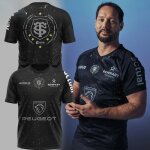 Stade toulousain maillot t - shirt rugby, modele: noir, taille: au choix