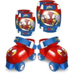 Stamp - set patins a roulettes avec genouilleres - spidey