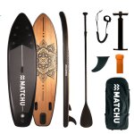 Matchu - stand up paddle gonflable - wood mandala - 320x81x15 cm