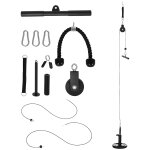 Station de musculation - station de traction poulie haute a fixer au plafond - barre traction et autres ...