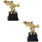 Statue de trophe de football, 2 pices, accessoire de concours d'or