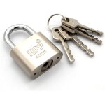 Steel padlock with key high security indoor gym locker school backpack bike small tool box for family ...